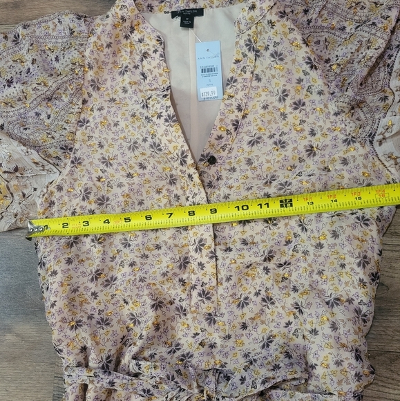 Ann Taylor Pearl Blush Paisley Floral Balloon Sleeve Midi Dress Size Small P - Picture 6 of 10